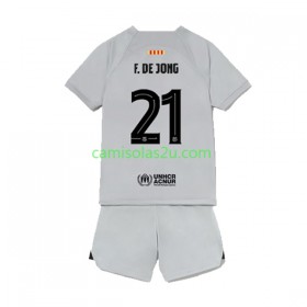 Camisolas de futebol FC Barcelona Frenkie de Jong 21 Criança Equipamento 3ª 2022/23 Manga Curta